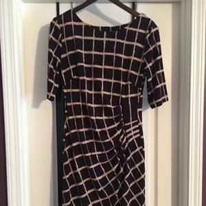 Deep purple dress with cream design